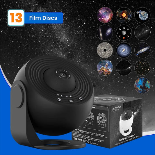 Aiopp Galaxy Star Projector Planetarium Night Light With Rotating Display