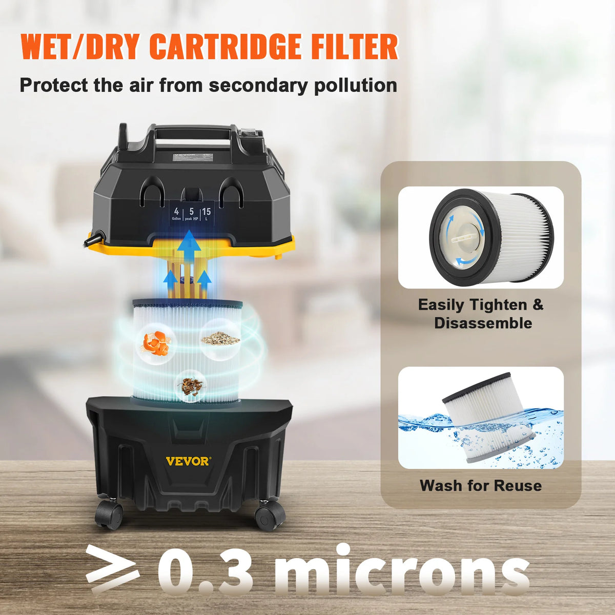SucceBuy Wet And Dry Vacuum Cleaner With Air Blower For Car