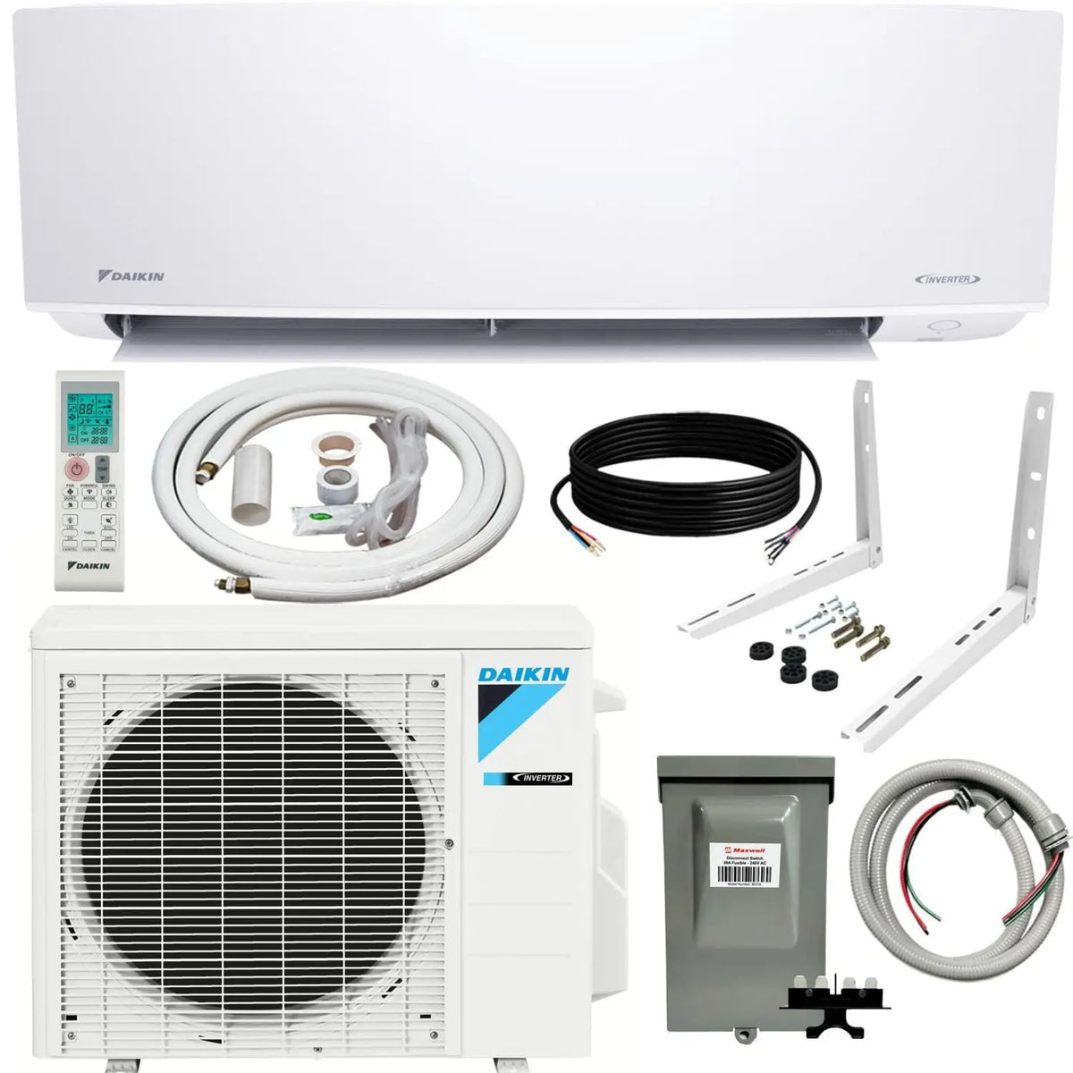 Ductless Mini Split Heat Pump Air Conditioner With Installation Kit