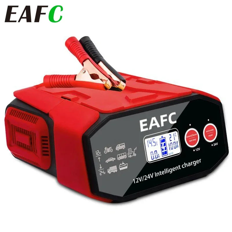 EAFC Smart Automotive Battery Charger And Maintainer With Digital Display