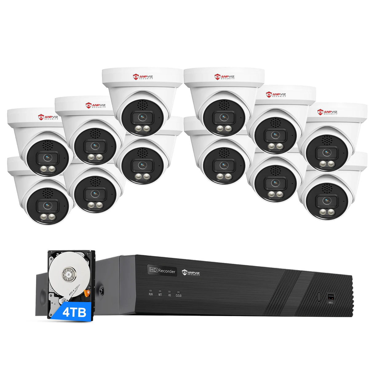 Anpviz 4K PoE Security Camera System With Two Way Audio