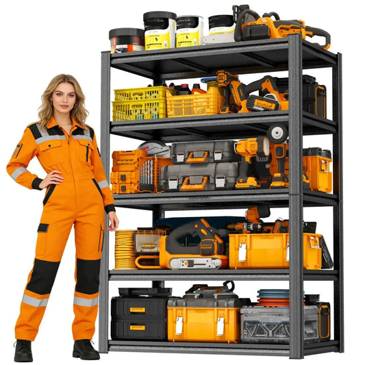 Heavy Duty Adjustable Metal Shelving Unit For Garage And Warehouse