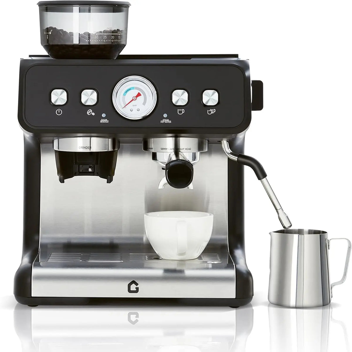 HiMISS Espresso Machine With Grinder And 20 Bar Pressure