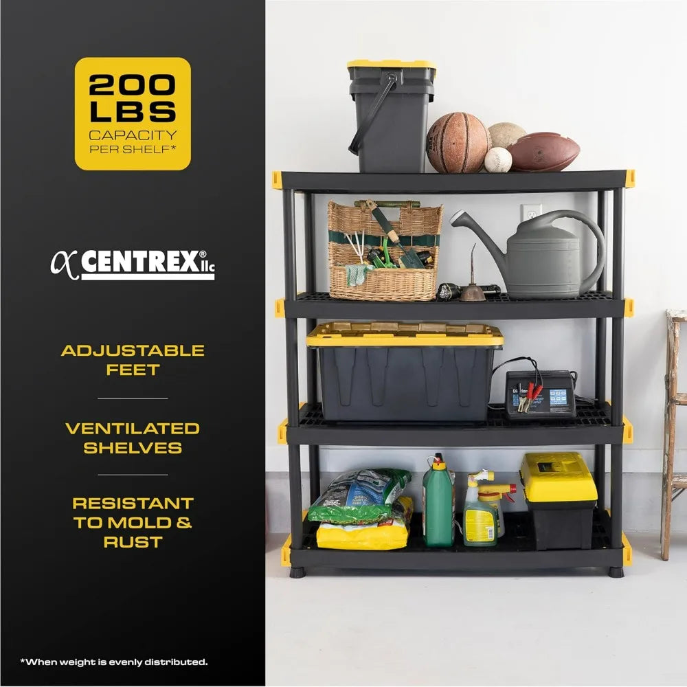Indoor Outdoor Heavy Duty Plastic Storage Shelving Rack