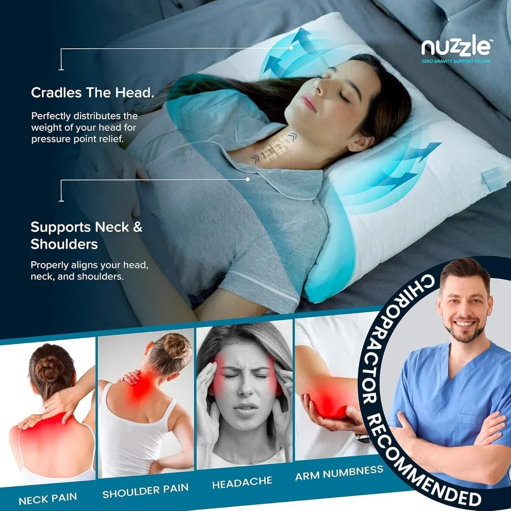 Nuzzle Adjustable Pillow for Side Sleepers Bed Pillow Hotel Collection