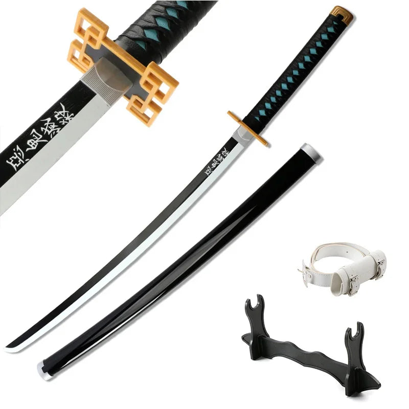 Anime Katana Cosplay Bamboo Wooden Toy Sword Tanjiro Zenitsu Kyoujurou