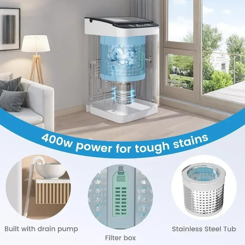 Portable Washing Machine And Dryer Set Fully Automatic Stainless Steel