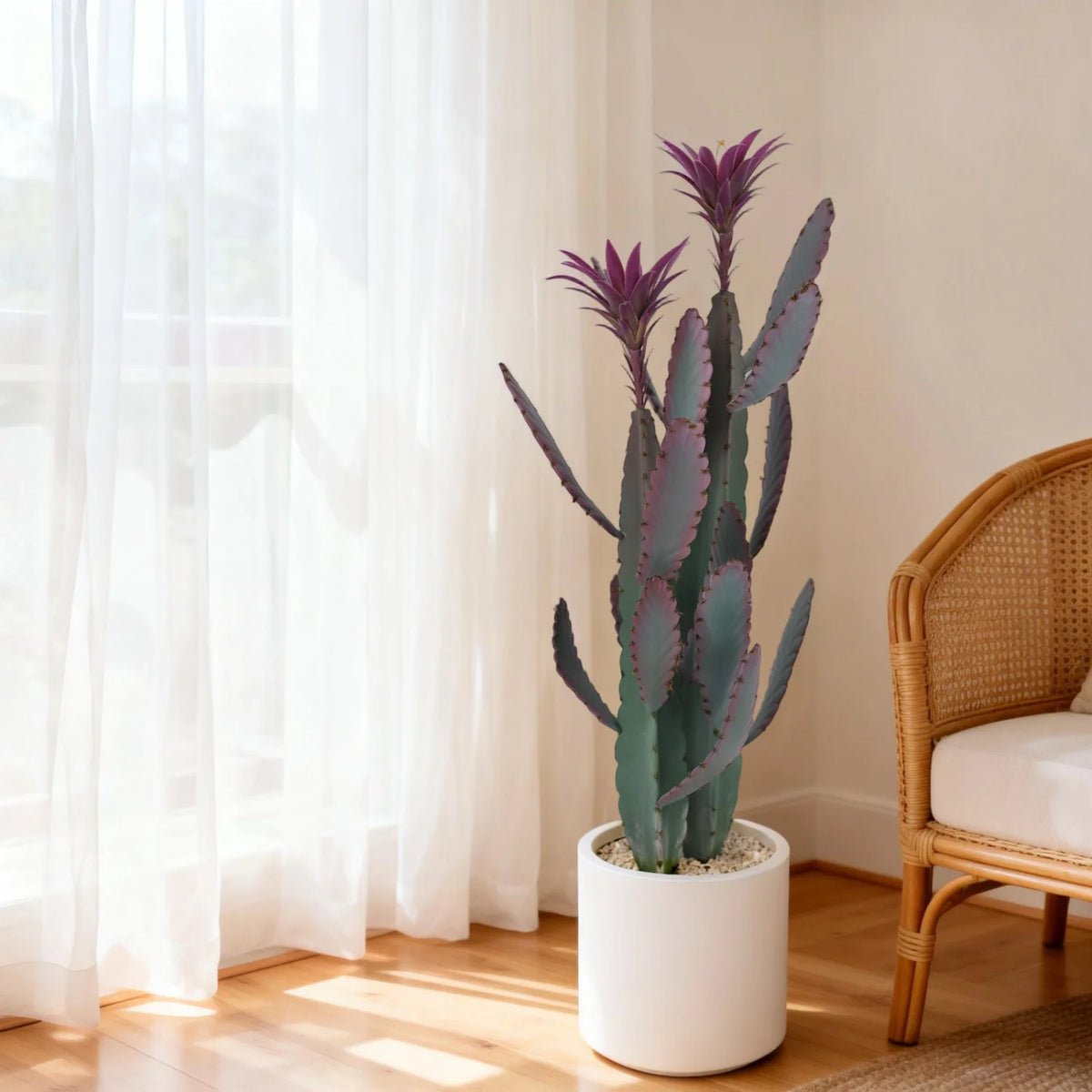 HiMISS Artificial Cactus Potted Plant Faux Desert Home Decor