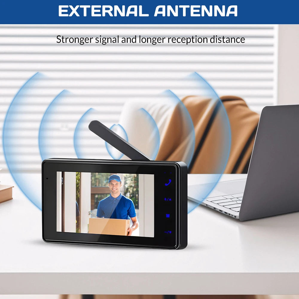 Wireless Video Doorbell Intercom With Two-Way Audio and Night Vision
