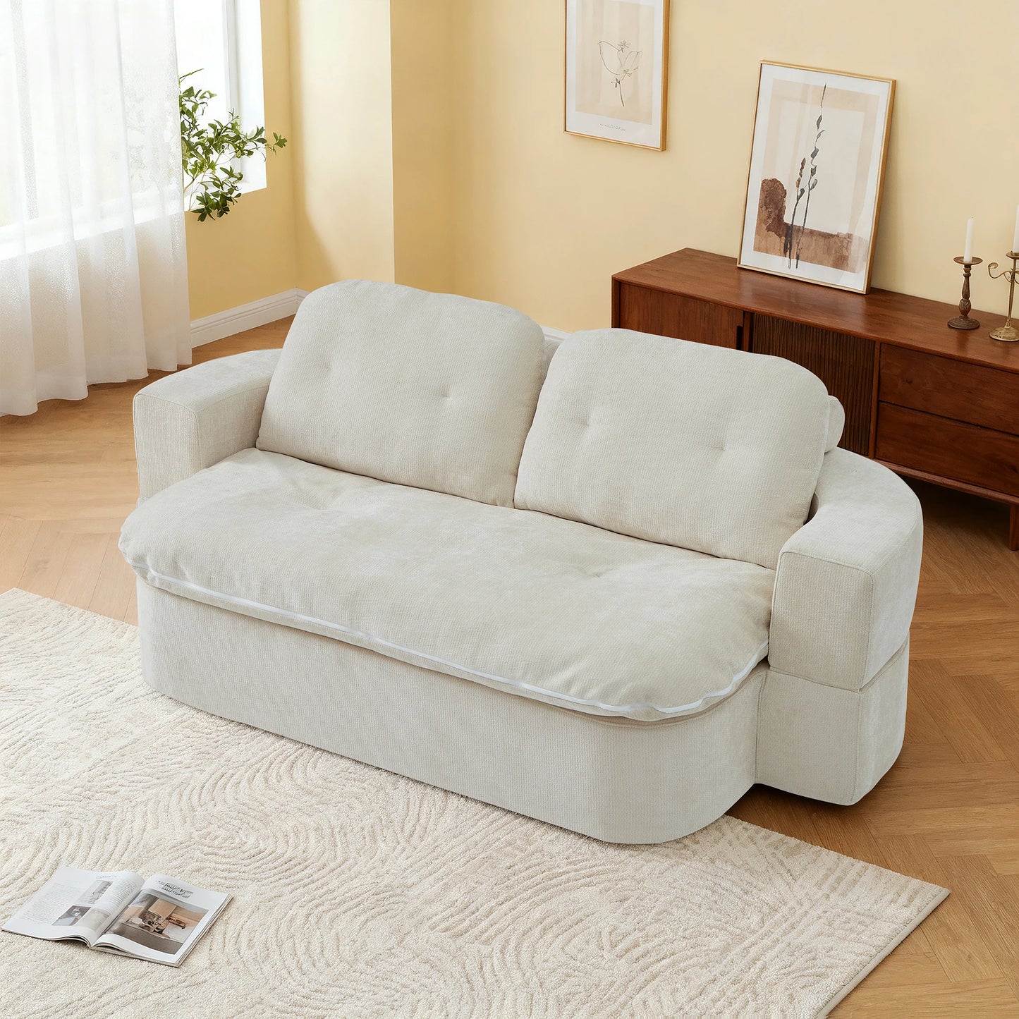 Convertible Sleeper Sofa Bed 2in1 Folding Couch For Living Room