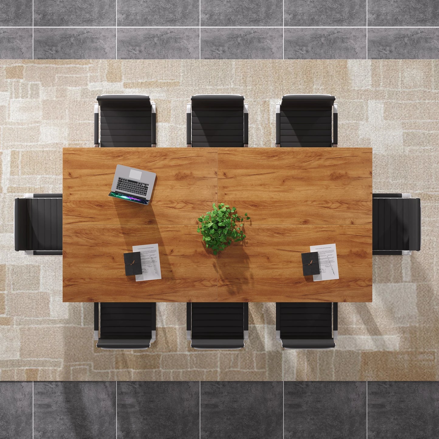 Tribesigns Wood Dining Table Farmhouse Kitchen Table For Four