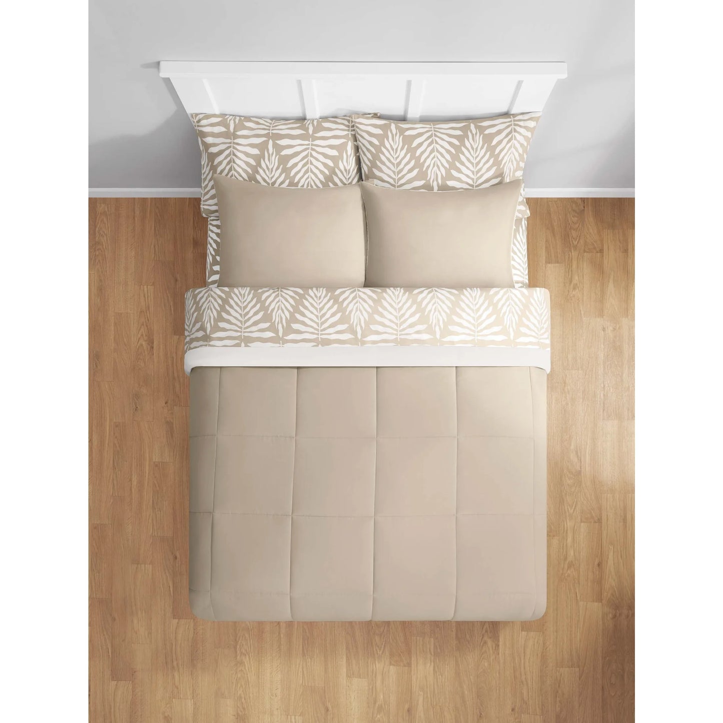 All In One Reversible Comforter And Sheet Set 7 Piece