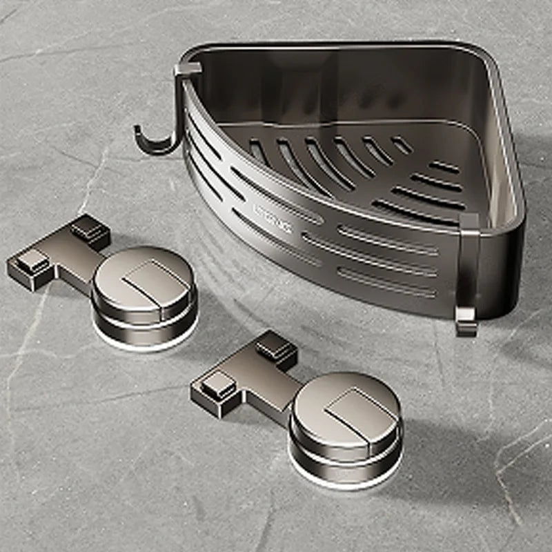 Triangle Bath Caddy With Suction Cups Stainless Steel Bathroom Organizer