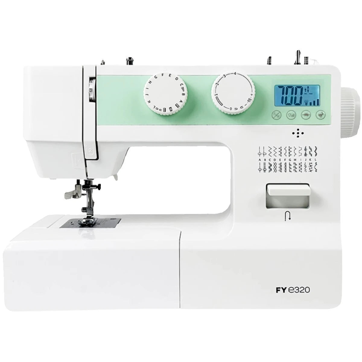 Electric Home Sewing Machine With LCD Display Double Needle Overlock