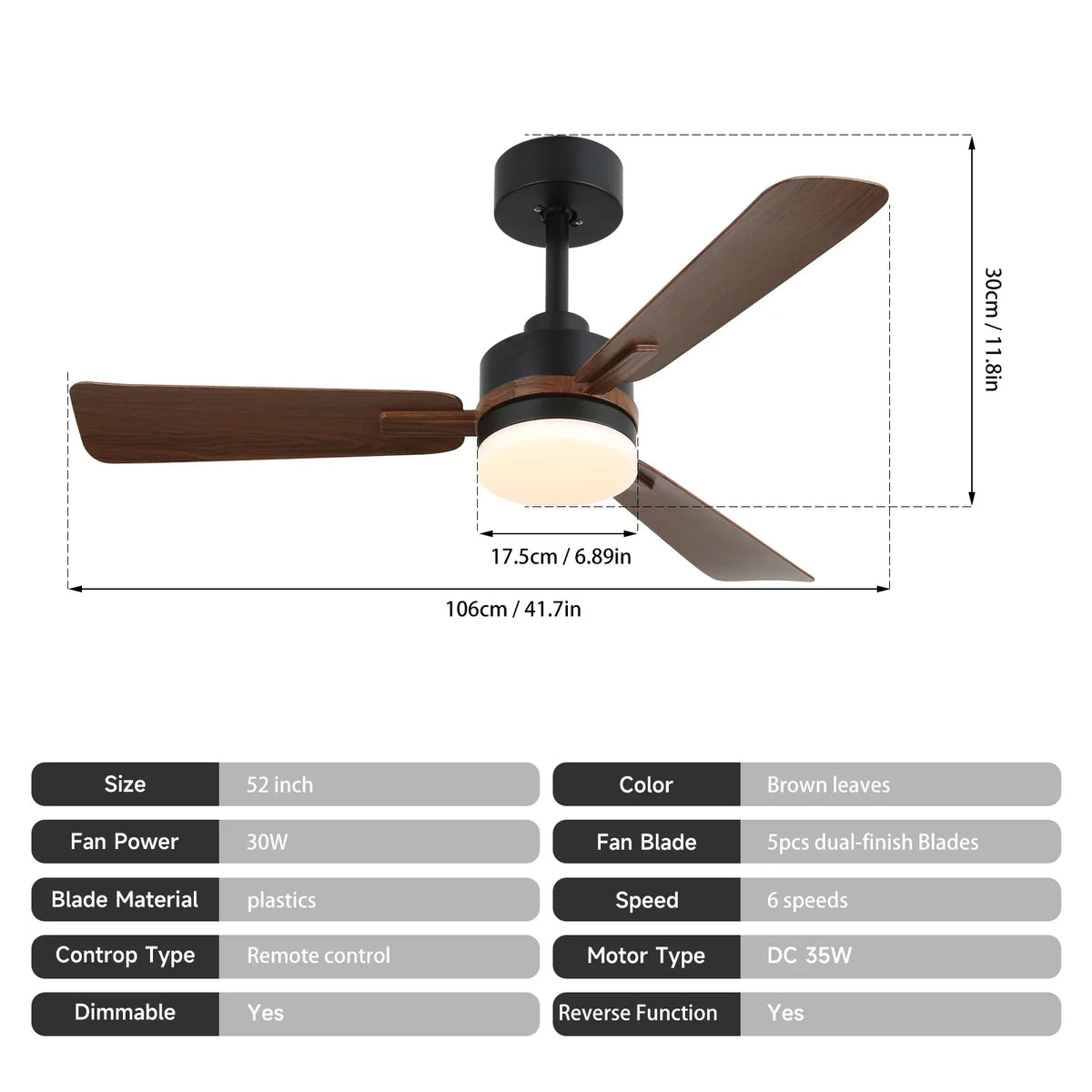 GreeLustr Remote Control LED Ceiling Fan With Decorative Chandelier Lamp