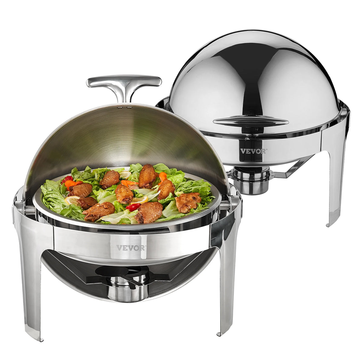 SucceBuy Roll Top Stainless Steel Chafing Dish Buffet Server Set