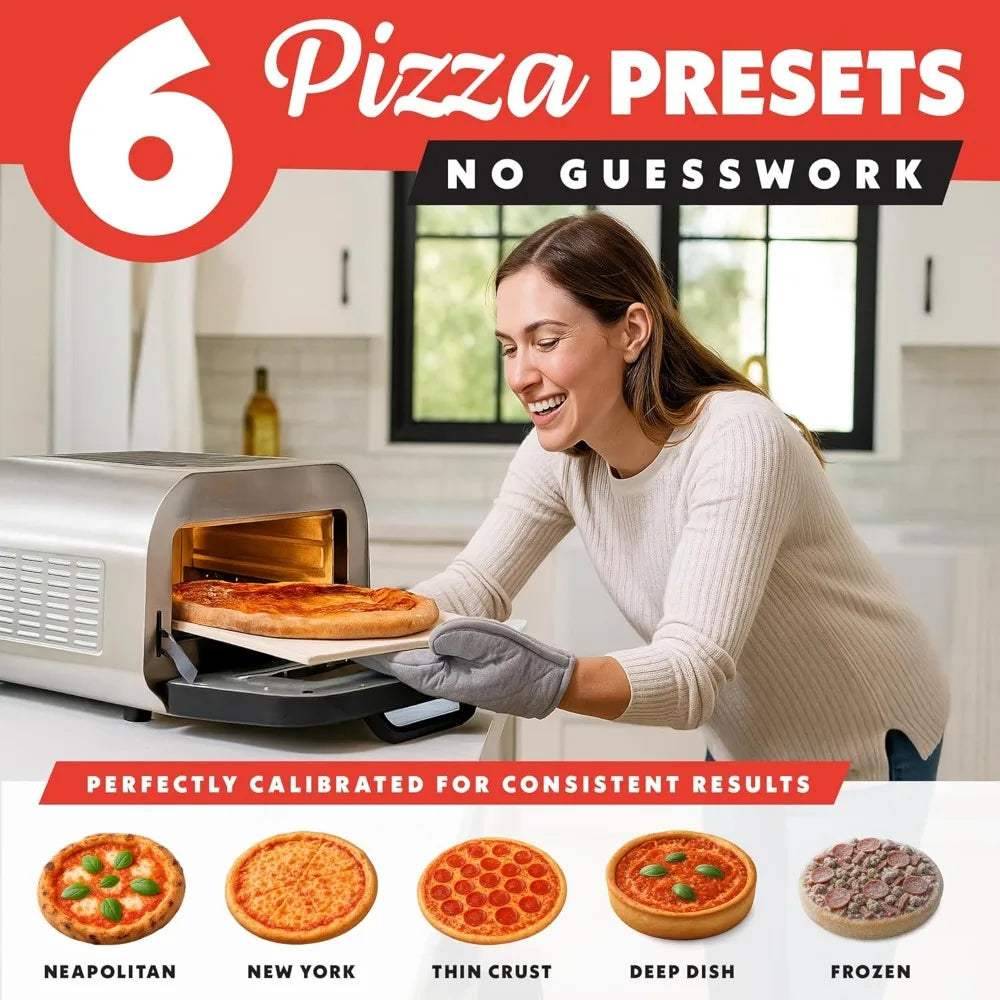 Gourmia Indoor Pizza Oven Air Fryer Toaster Countertop Multi Cooker
