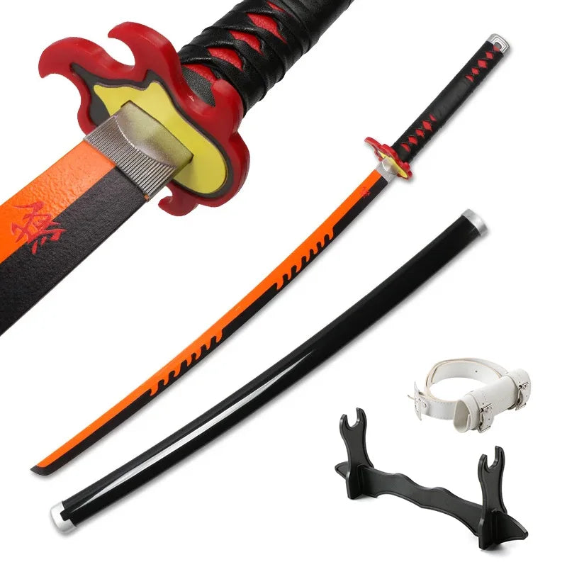 Anime Katana Cosplay Bamboo Wooden Toy Sword Tanjiro Zenitsu Kyoujurou