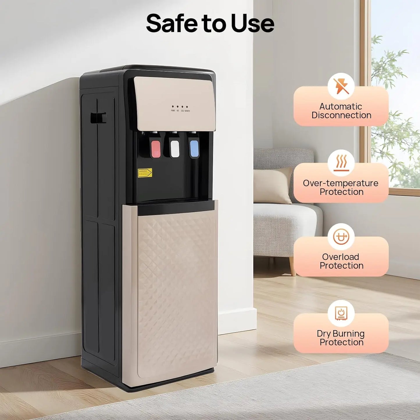XMSJ Bottom Loading Water Cooler Dispenser Hot Cold