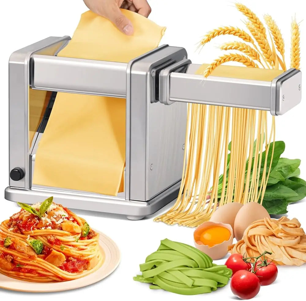XMSJ Electric Pasta Maker Stainless Steel Noodle Machine With Roller
