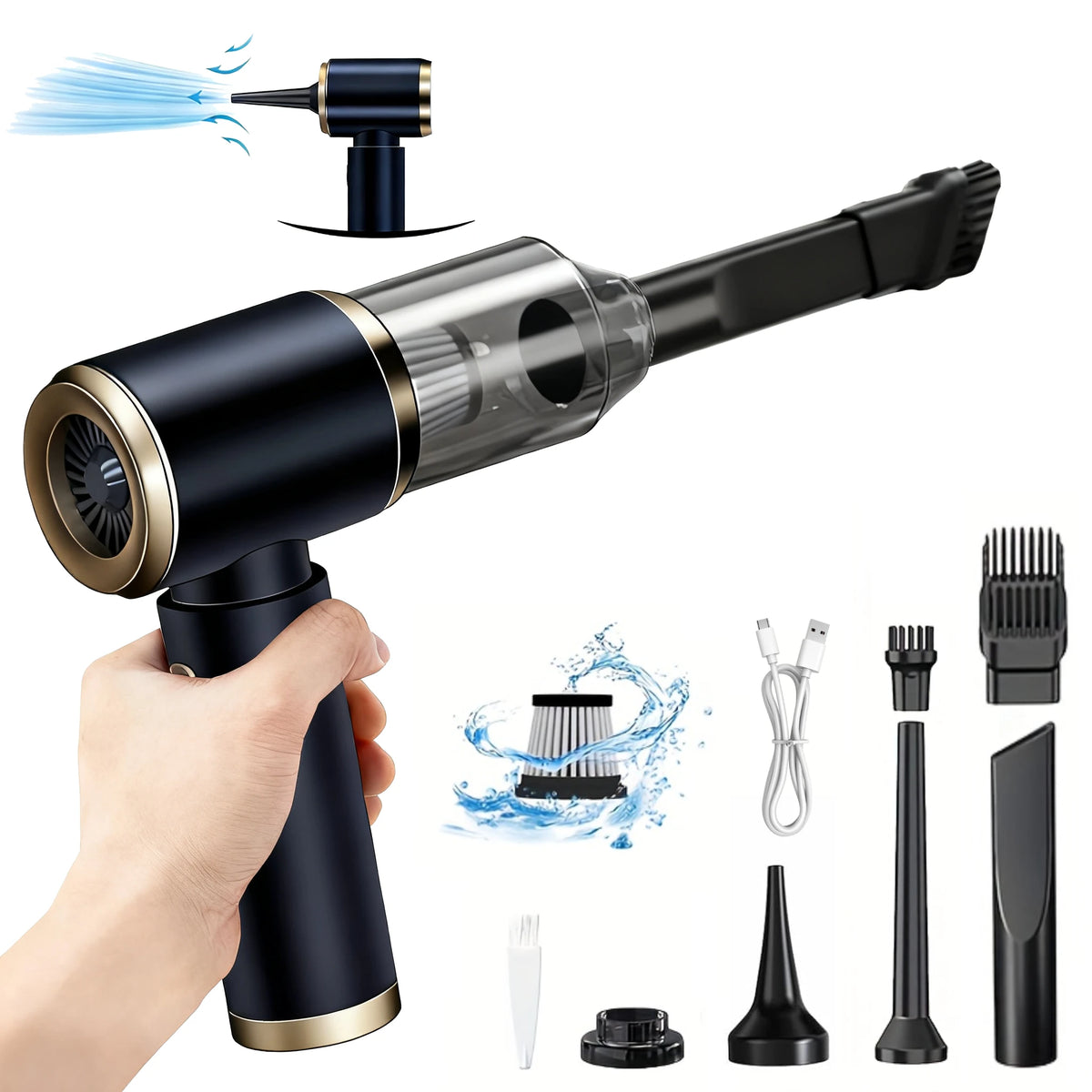 Vacuum Cleaner and Air Blower for Car and Computer Cleaning
