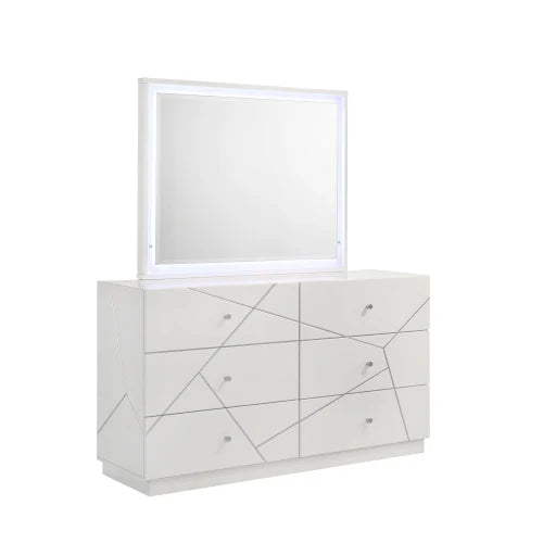 5 Piece Bedroom Set With LED Lighting And Modern Design