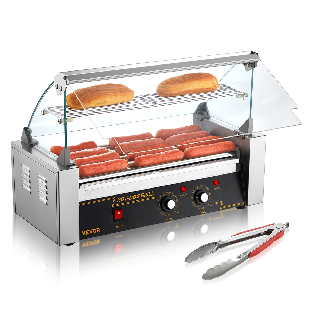 SucceBuy Commercial Electric Hot Dog Roller Sausage Grill Maker
