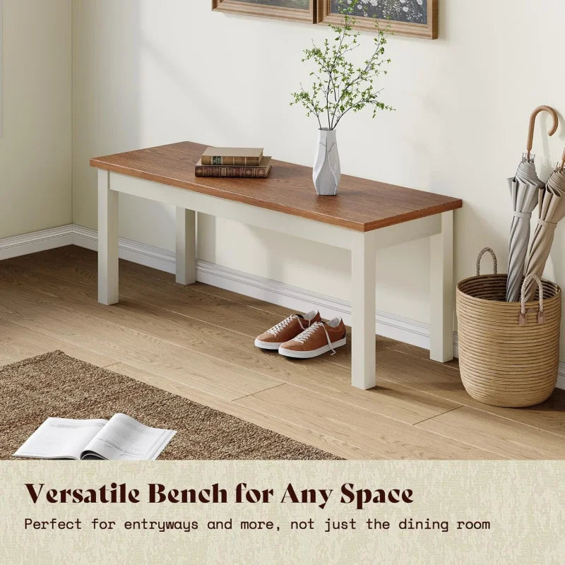 Farmhouse 6-Piece Dining Set With Wooden Table And Chairs