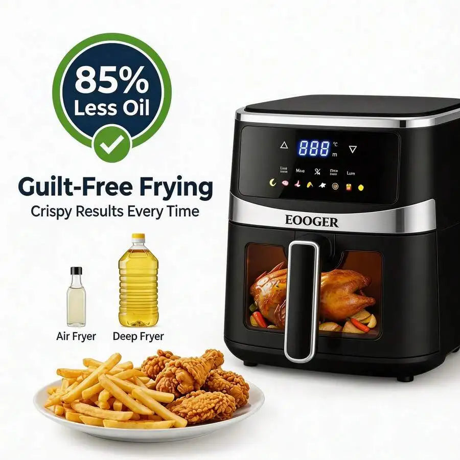 XMSJ Air Fryer With Hi Fry Technology And Touchscreen Controls