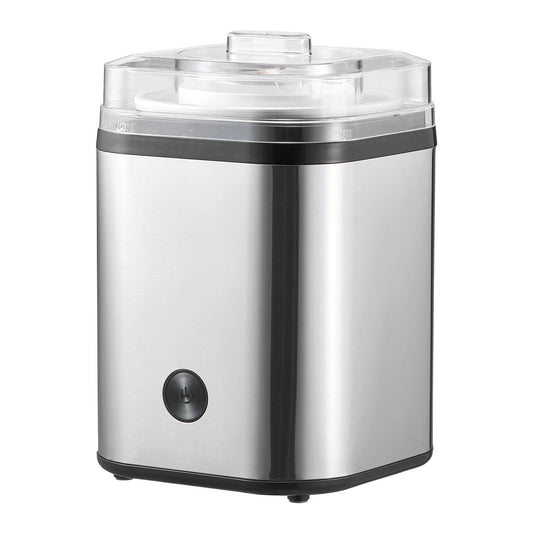 SucceBuy Ice Cream Maker Electric Automatic Easy Operation Stainless Steel