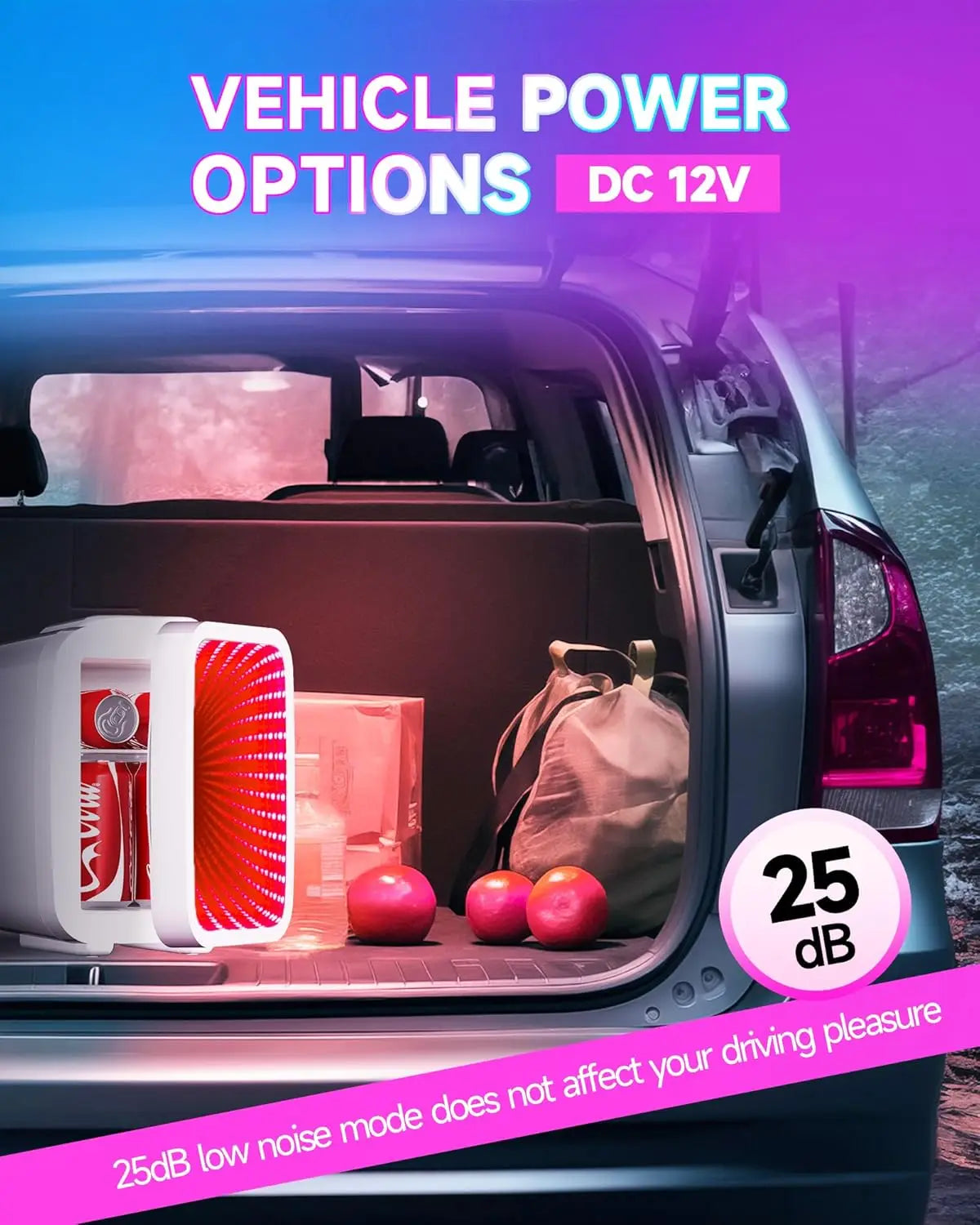 XMSJ Mini Fridge Portable Thermoelectric With Dimmable LED