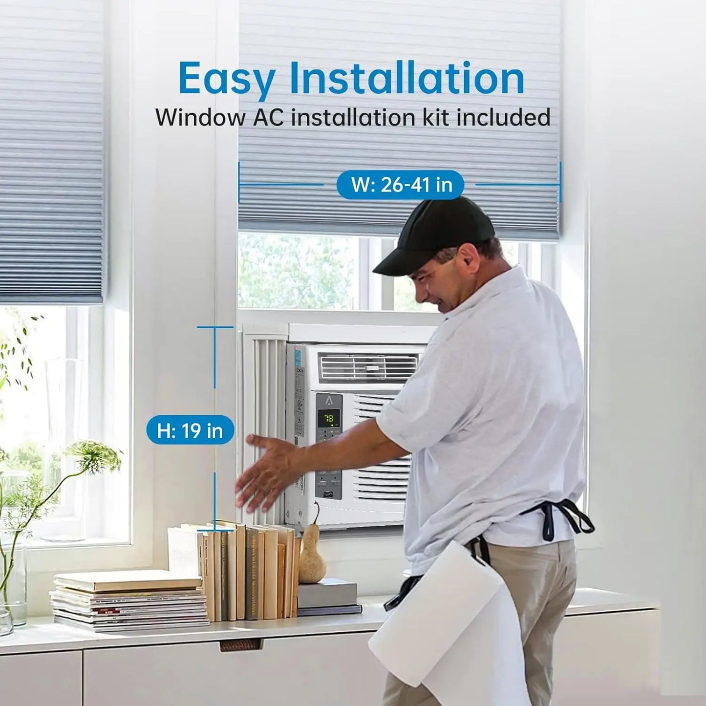 XMSJ 6000 BTU Smart Window Air Conditioner With WiFi Remote