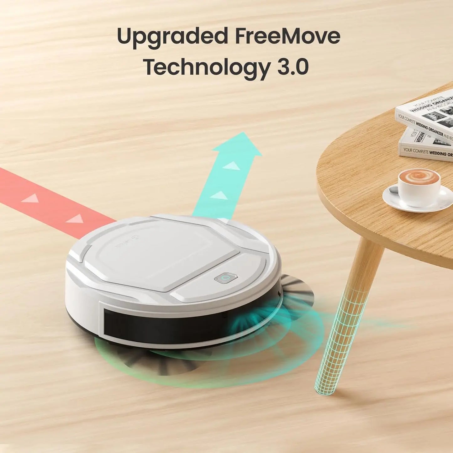 XMSJ Robot Vacuum Cleaner With Strong Suction 120 Minutes Runtime