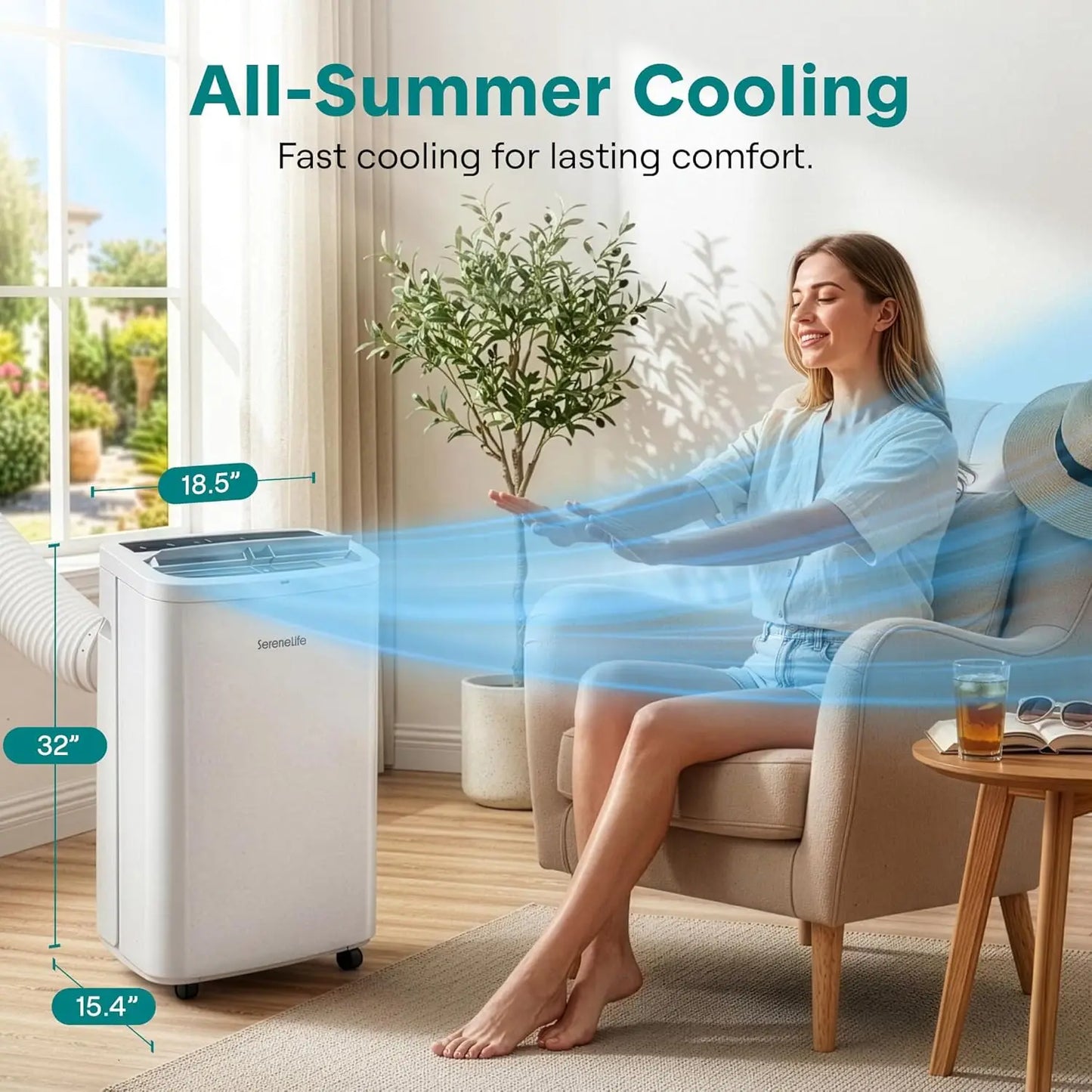 XMSJ Portable Air Conditioner 14000 BTU With Dehumidifier And Remote Control