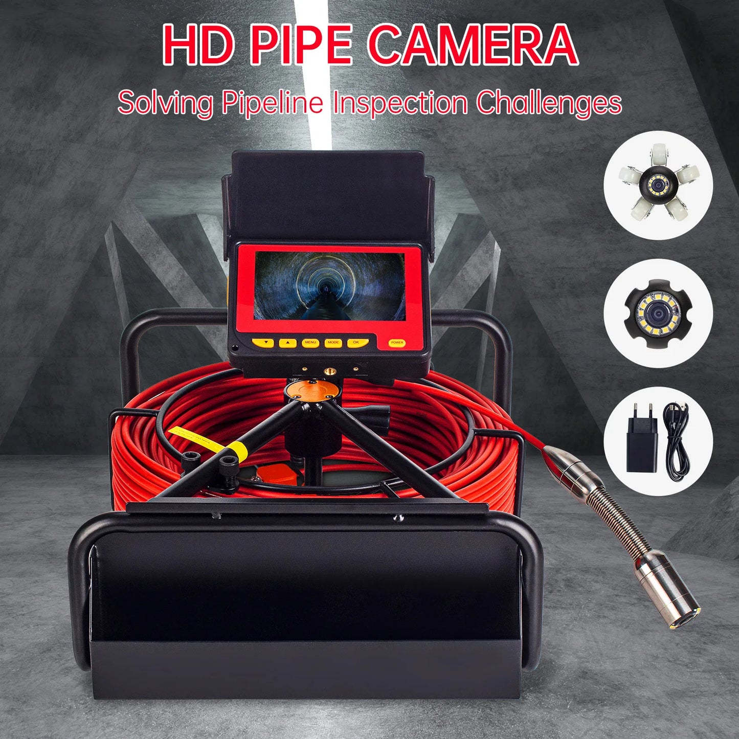 Syanspan Sewer Drain Inspection Camera Endoscope Video Recording DVR