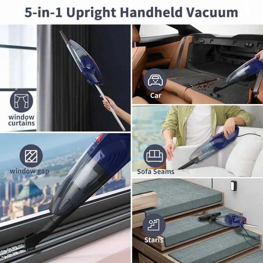 XMSJ 5 In 1 Handheld Upright Bagless Vacuum 20kPaSuction