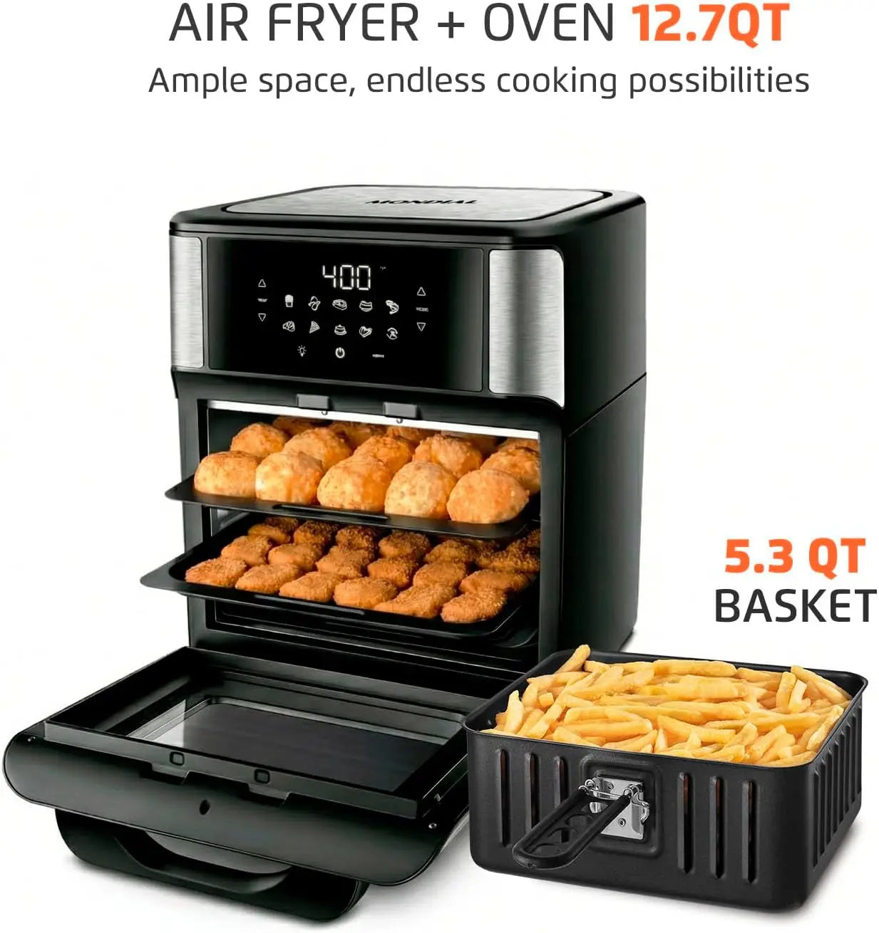 XMSJ Air Fryer Oven 1800W With 12 7 Quart Capacity