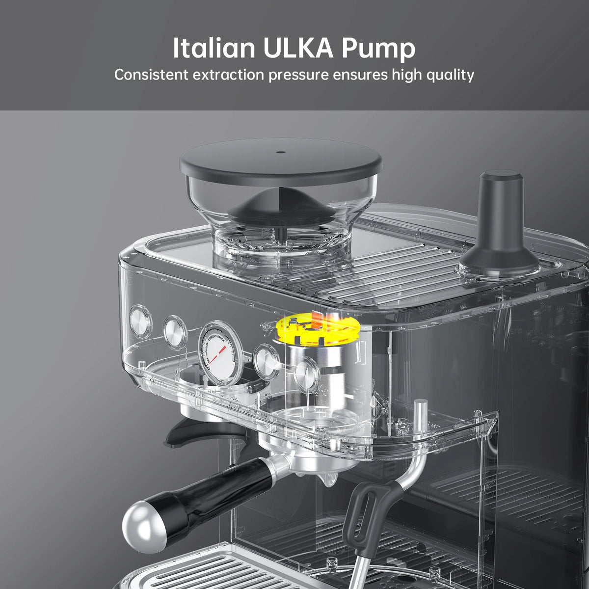 Acekool Espresso Machine With Grinder And Milk Frother For Home
