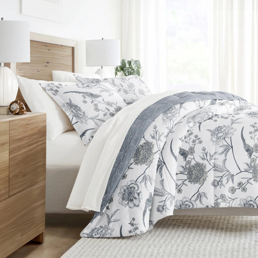 7 Piece Bedding Bundle Microfiber Patterned Comforter And Sheet Set