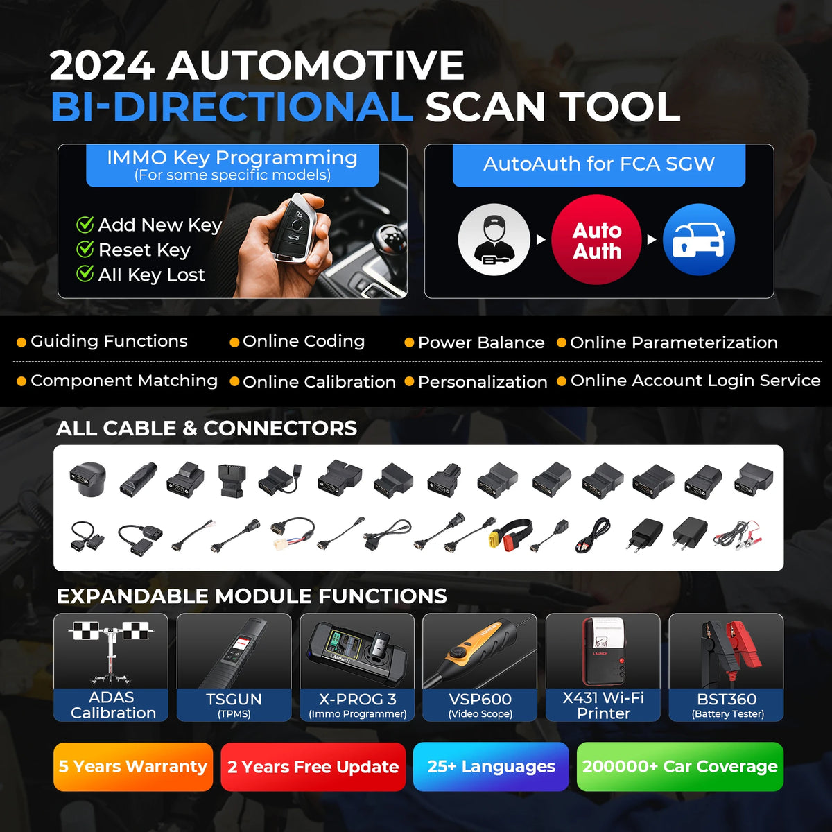 LAUNCH X431 PROS V 5.0 OBD2 Scanner With ECU Coding