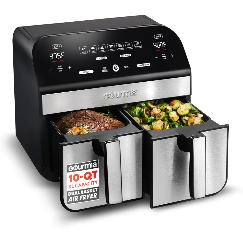 XMSJ Dual Basket Air Fryer With FryForce 360 Digital Display