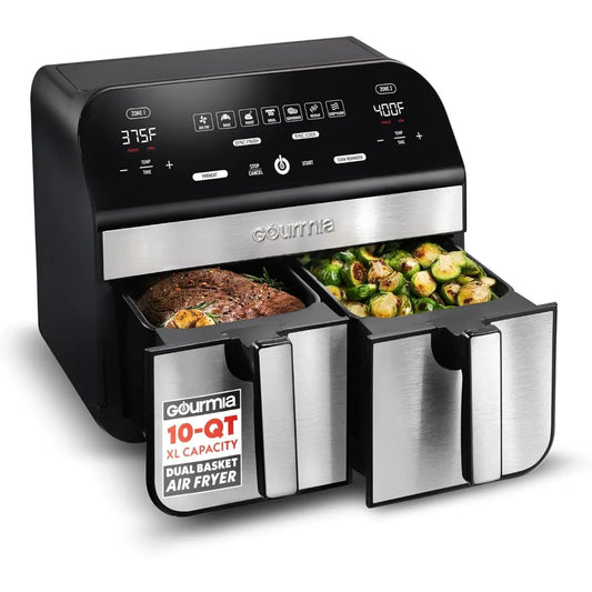XMSJ Dual Basket Air Fryer With FryForce 360 Digital Display