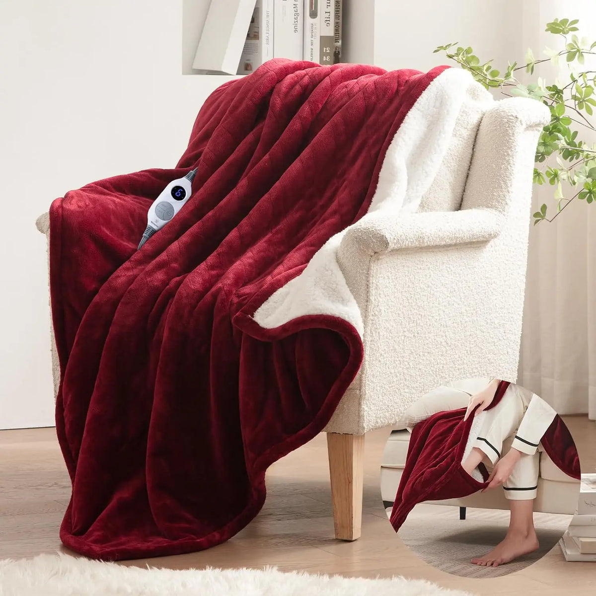 Westinghouse Ultra Soft Heated Blanket With Foot Pocket