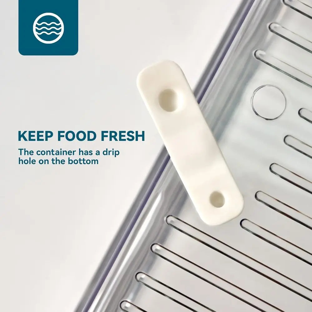 Refrigerator Organizer Bins Set with Stackable Lids