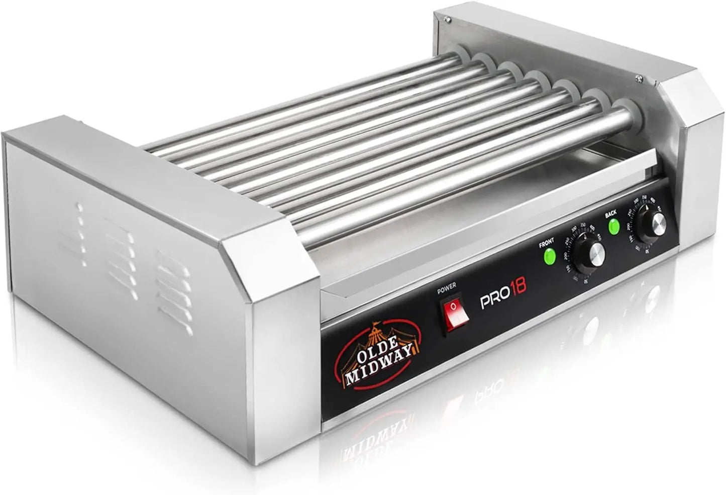 XMSJ Electric 7 Roller Hot Dog Grill 900 Watt Commercial