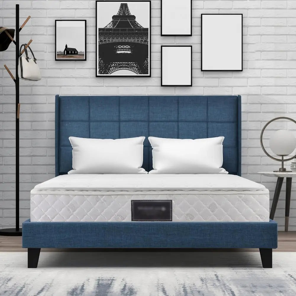 Upholstered Bed Frame With Slats And Storage Modern Style