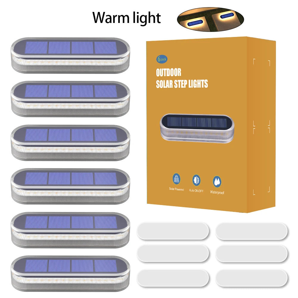 Solar Deck Lights IP68 Waterproof LED Four Pack Auto On