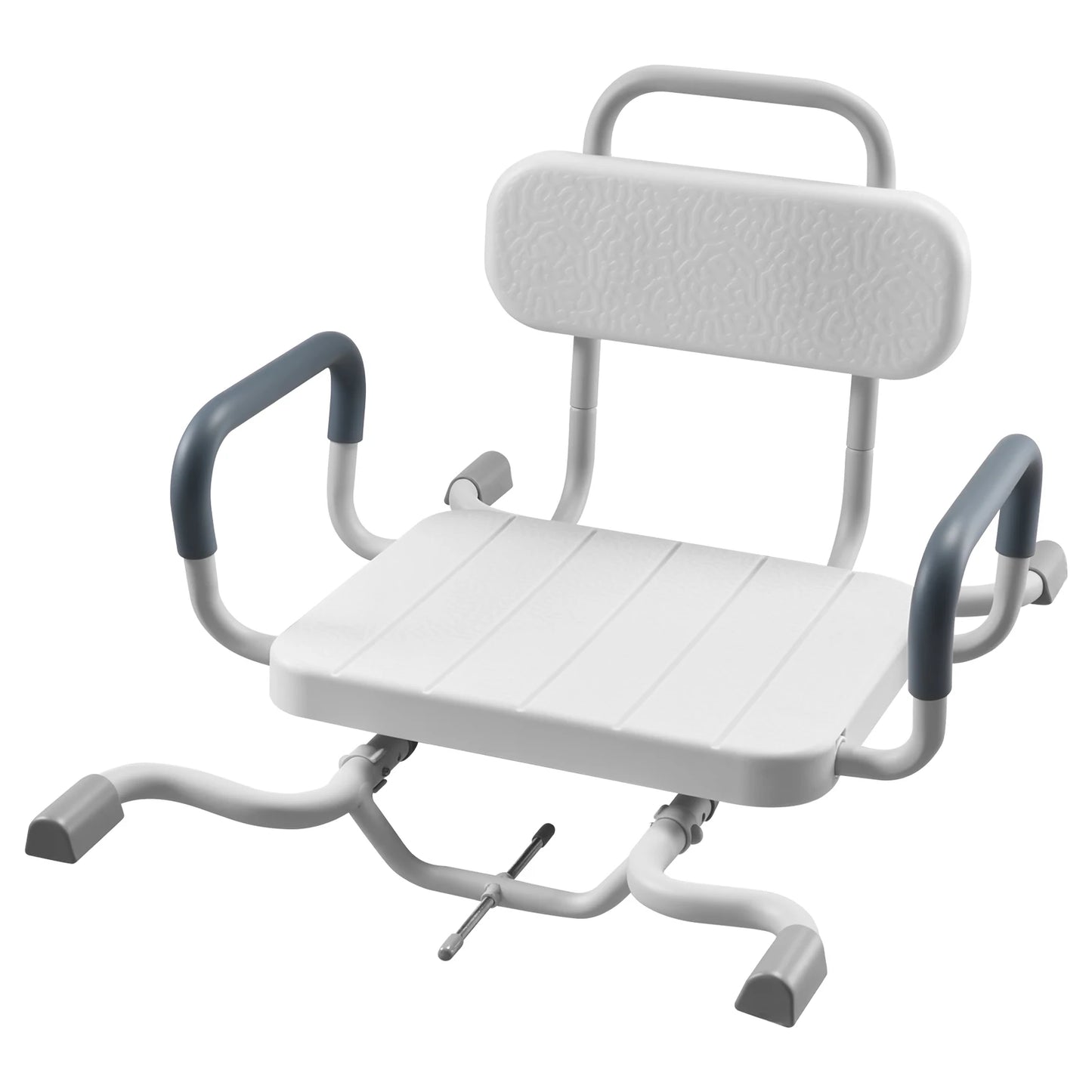 SucceBuy Swivel Shower Chair With Arms And Back For Bathroom