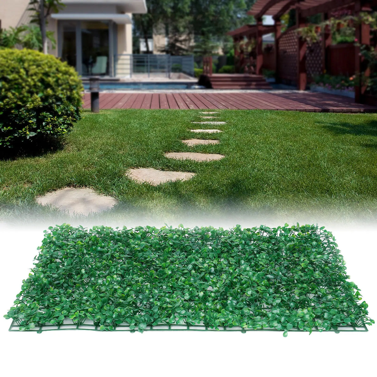 Boxwood Hedge Screen 12Pcs Privacy Fence Panels Outdoor Garden