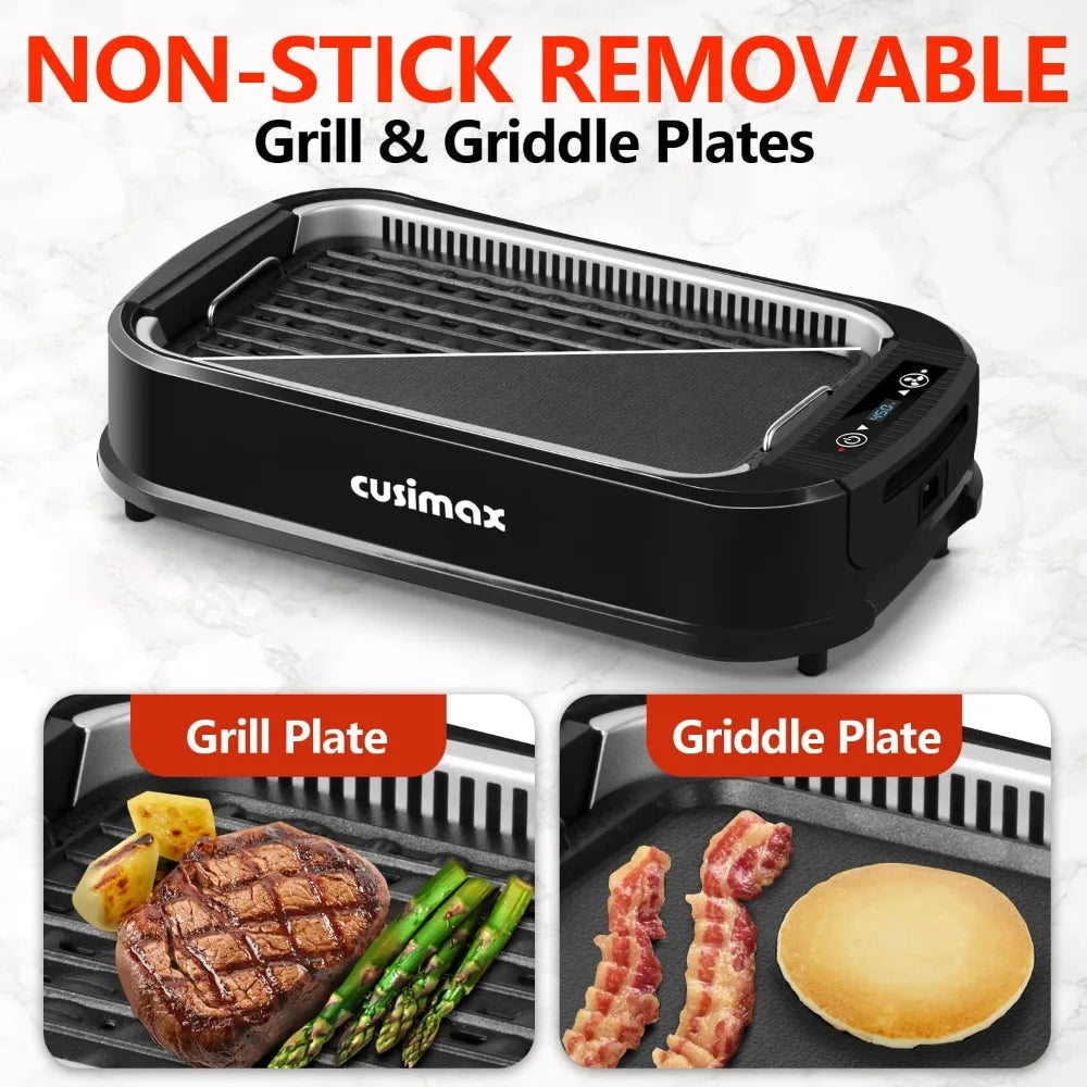 CUSIMAX 1500W Indoor Electric Grill Smokeless Korean BBQ
